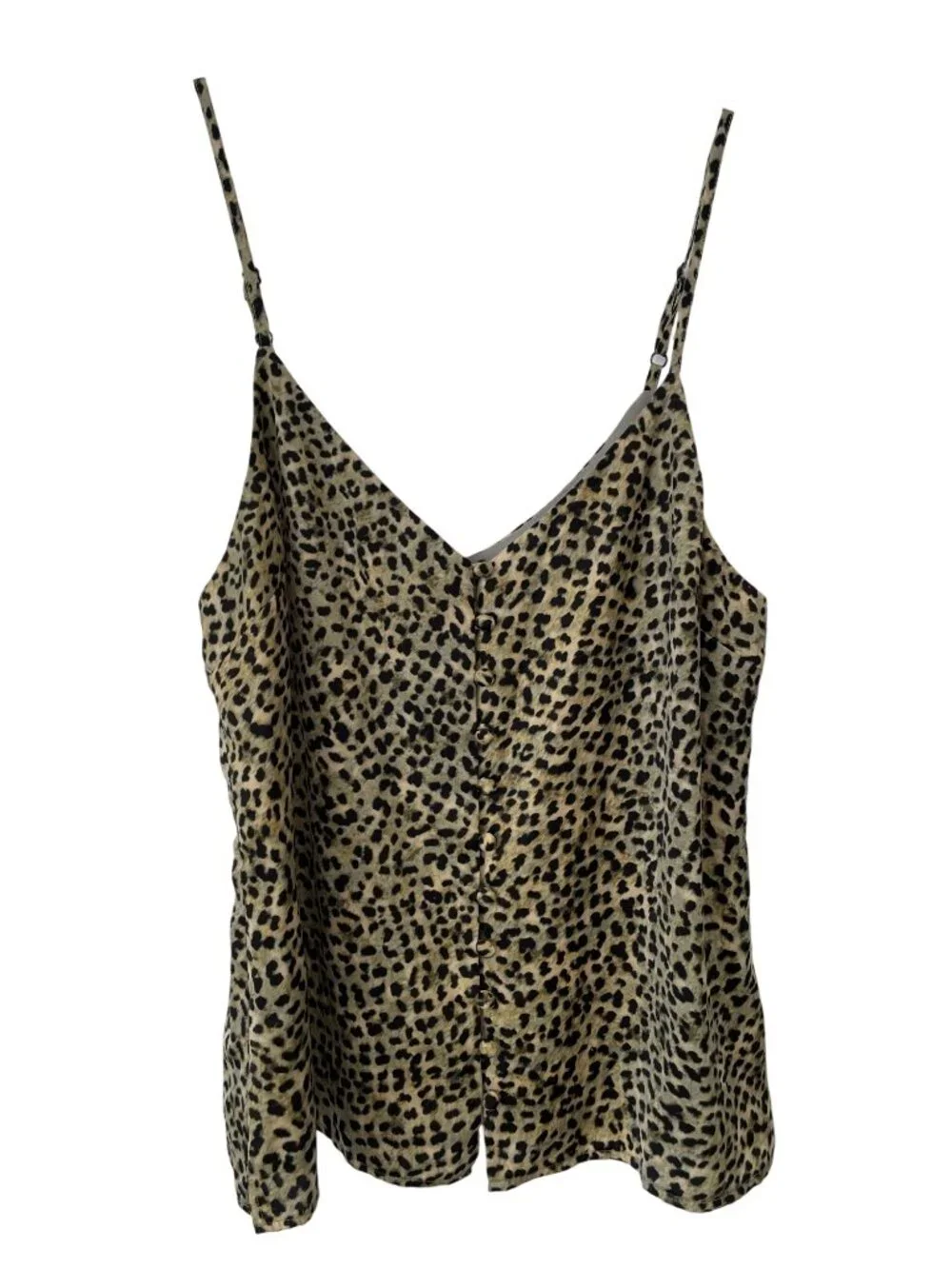 Cupcakes And Cashmere Jordane Cami Top Small Leopard Print Sleeveless Camisole
